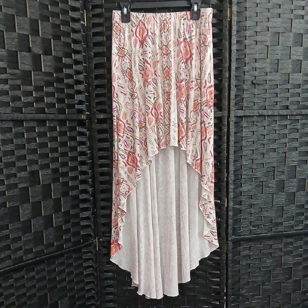 Cotton On Geometric Patterned High-Low Skirt Womens SZ S